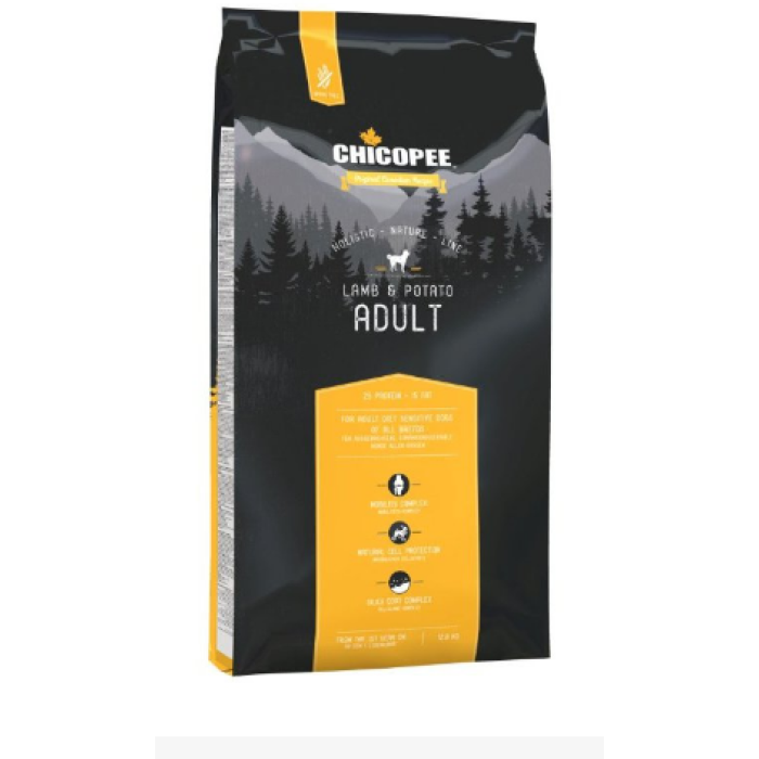 Chicopee HNL ADULT LAMB & POTATO сухой беззерновой корм для собак всех пород ЯГНЕНОК И КАРТОФЕЛЬ 12 кг