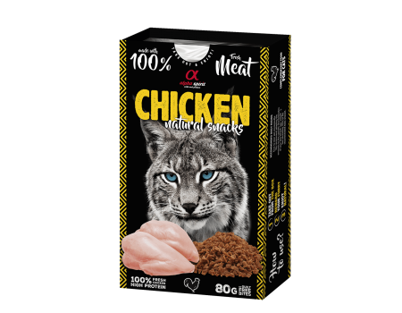 Ласощі для котів Alpha spirit CAT NATURAL SNACK CHICKEN Натурал Снек, курка, 80 г
