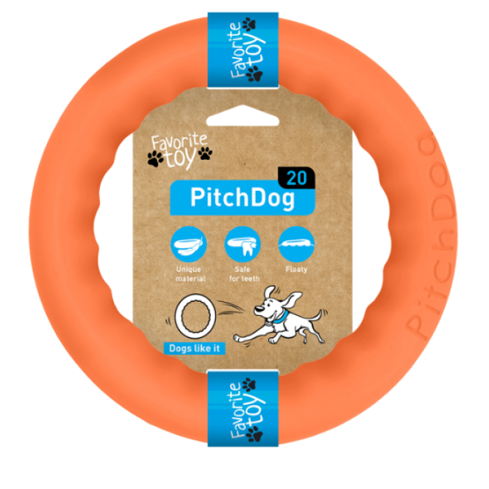 COLLAR PitchDog - кольцо игрушка для собак, ?20 см Оранжевый