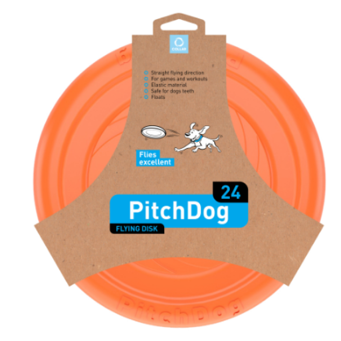 COLLAR PitchDog - летающий диск для собак всех возрастов и пород Д24 см Оранжевый