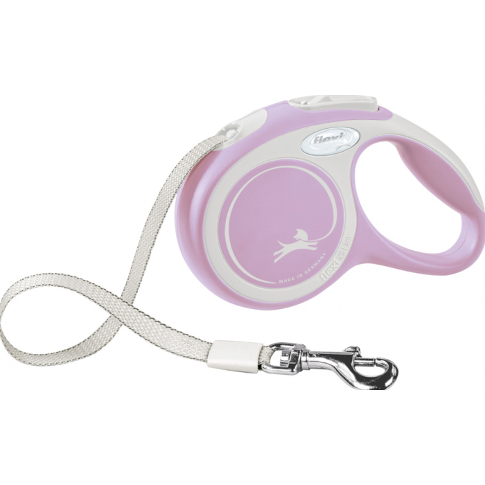 Поводок-рулетка Flexi NEW Comfort S, лента 5 м/ до 15 кг, розовый
