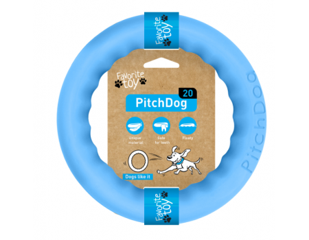 COLLAR PitchDog - кольцо игрушка для собак, Д20 см Голубой