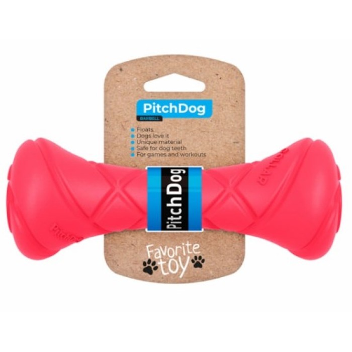 COLLAR PitchDog -Игровая гантель для апортировки для собак, длина 19 см, диаметр 7 см, розовый