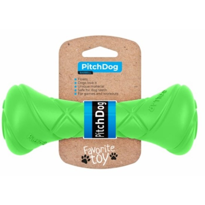COLLAR PitchDog -Игровая гантель для апортировки для собак, длина 19 см, диаметр 7 см, салатный