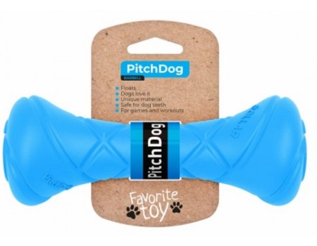 COLLAR PitchDog -Ігрова гантель для апортування для собак, довжина 19 см, діаметр 7 см, блакитний