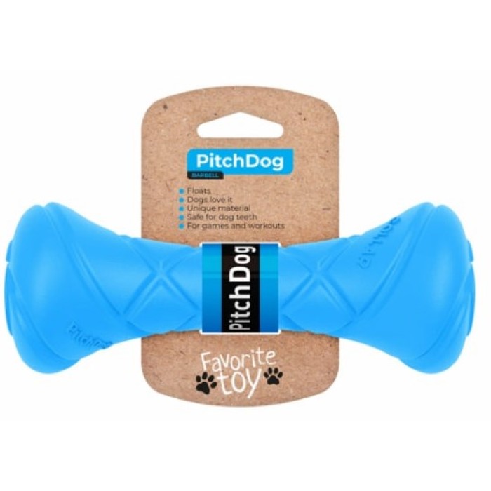 COLLAR PitchDog -Игровая гантель для апортировки для собак, длина 19 см, диаметр 7 см, голубой
