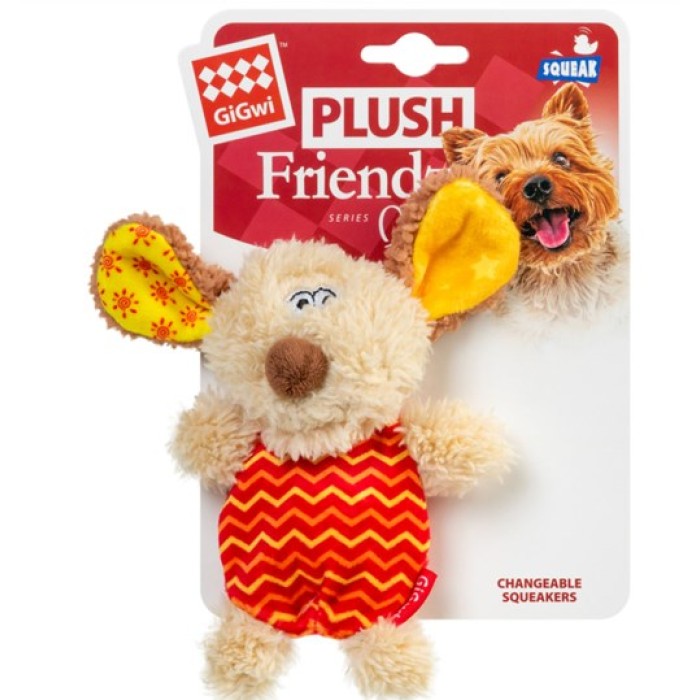 COLLAR Gigwi Plush Іграшка для собак собачка з пищалкою, текстиль, 13 см
