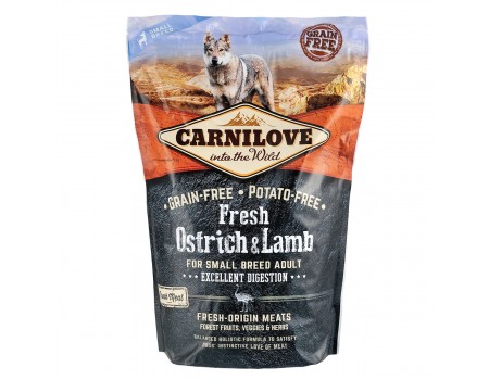 Carnilove Fresh Ostrich & Lamb for Small Breed Dogs 1.5 kg (для собак малих порід страус та ягня)