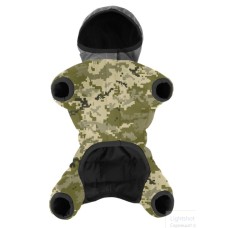 Комбінезон для собак WAUDOG Clothes, малюнок "Мілітарі", S35, B 52-55 см, З 31-36см
