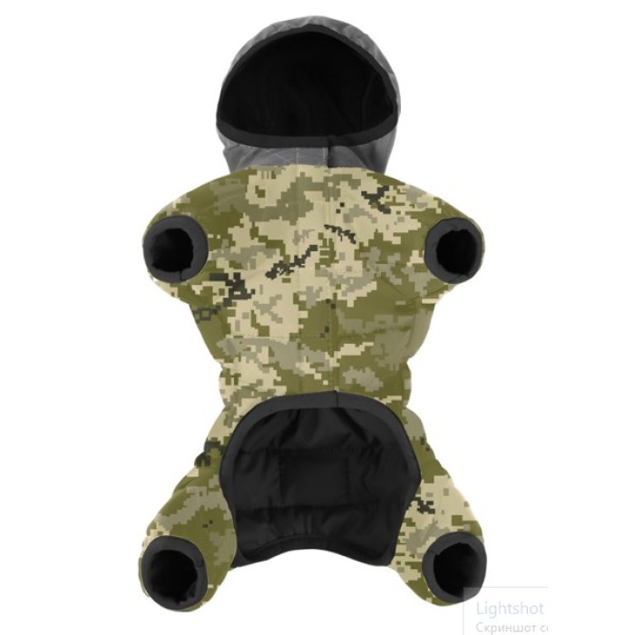 Комбинезон для собак WAUDOG Clothes, рисунок "Милитари", S35, B 52-55 см, С 31-36см