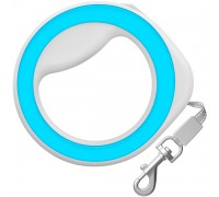 Поводок-рулетка круглая WAUDOG, размер XS-M, 2,9 м, голубая..