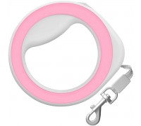 Поводок-рулетка круглая WAUDOG, размер XS-M, 2,9 м, розовая..