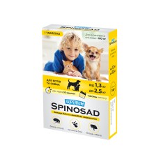 SUPERIUM Spinosad таблетка для перорального применения для кошек и собак 1,3-2,5 кг
