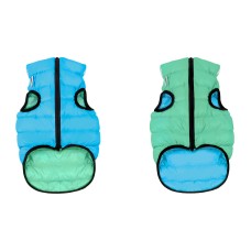 Курточка AiryVest Lumi двостороння, світиться, розмір XS 30, салатово-блакитна