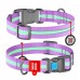 Ошейник WAUDOG Nylon с QR-паспортом, светящийся, пластиковая пряжка-фастекс, 25 мм/35-58 см, фиолетовый