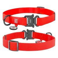 WAUDOG Waterproof водостойкий ошейник для собак с QR-паспортом, XXL, Ш 40 мм, Д 46-70 см, металлическая пряжка-фастекс