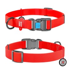 Нашийник WAUDOG Waterproof з QR-паспортом, водостійкий, пластикова пряжка-фастекс, 15 мм/23-35 см, червоний