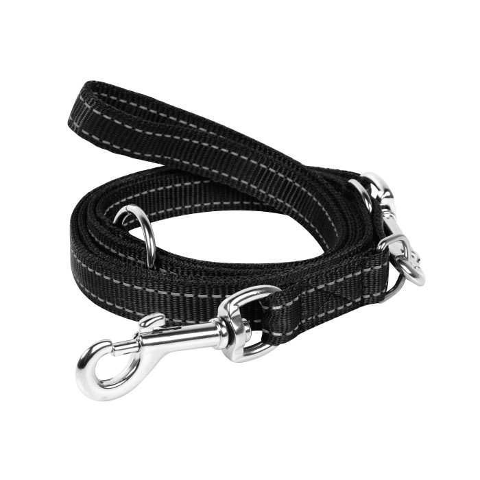 Повідець DOG Extreme з прогумованою ручкою, 14 мм/122 см чорний
