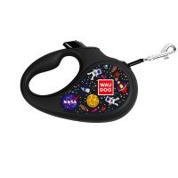 Поводок-рулетка WAUDOG с рисунком "NASA", размер XS, лента со светоотражающей нитью, 3 м, для собак до 12 кг