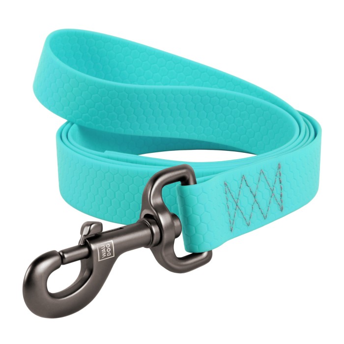 Повідець WAUDOG Waterproof, що світиться, водостійкий, 25 мм/122 см, ментоловий