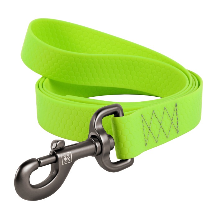 Повідець WAUDOG Waterproof, водостійкий, 15 мм/122 см, салатовий