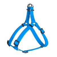 Шлея WAUDOG Waterproof, водостойкая, металическая фурнитура, 25 мм/60-90 см, голубая