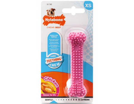 Nylabone Puppy Chew, рожевий, XS, до 7 кг, 9.5х2, 5х1. 9 см