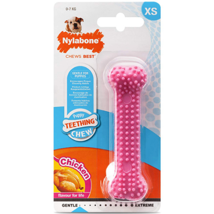 Nylabone Puppy Chew, рожевий, XS, до 7 кг, 9.5х2, 5х1. 9 см