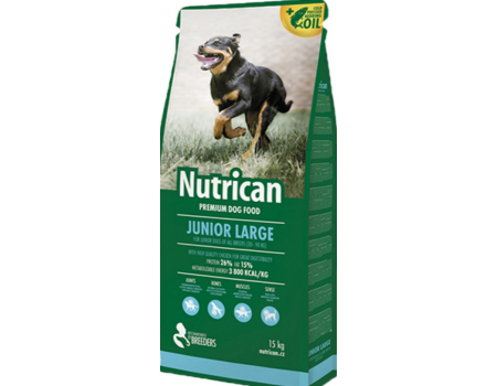 Акция // Nutrican Junior Large - сухой корм для щенков всех пород 15 кг +2кг