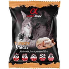 Напіввологі ласощі для собак Alpha Spirit DOG Snacks Turkey, кубики з ..