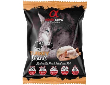 Напіввологі ласощі для собак Alpha Spirit DOG Snacks Turkey, кубики з індичкою, 50 г