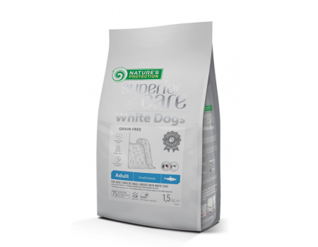 Сухой корм Nature's Protection Superior Care White Dogs Adult Small&Mini Breeds для собак, с сельдью, 1.5 кг