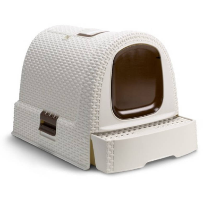 Curver (Кувер) Petlife LITTER BOX - Закрытый стильный туалет для кошек, 51х38,5х40 см