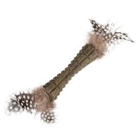 Игрушка для кошек из спрессованной кошачьей мяты, с перьями GiGwi Catnip, перо, кошачья мята, 8 см