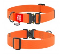 Нашийник для собак водостійкий WAUDOG Waterproof c QR паспортом, метал..