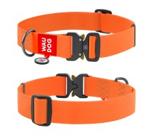 Ошейник для собак водостойкий WAUDOG Waterproof c QR паспортом, металл..