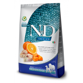 Беззерновой сухой корм Farmina N&D Grain Free OCEAN, для собак средних..