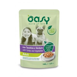 OASY OAP Adult Вологий корм з індичкою та овочами для дорослих собак в..