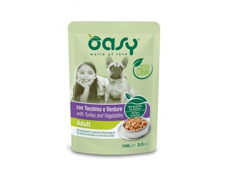OASY OAP Adult Влажный корм с индейкой и овощами для взрослых собак всех пород 0,1 кг