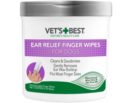 Vet`s Best Ear Relief Finger Wipes (50 шт)