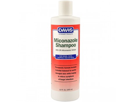 Davis Miconazole Shampoo ДЕВІС МІКОНАЗОЛ шампунь з 2% нітратом міконазолу для собак та котів із захворюваннями шкіри, 355 мл