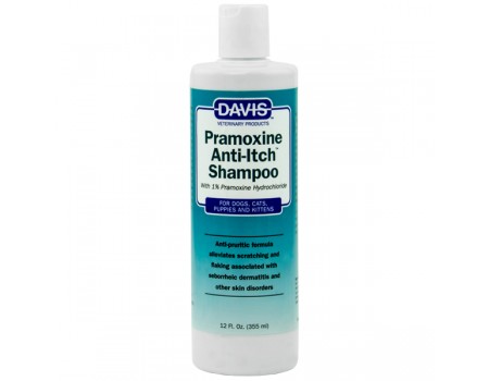 Davis Pramoxine Anti-Itch Shampoo ДЕВІС ПРАМОКСИН шампунь від сверблячки з 1% прамоксину гідрохлоридом для собак та котів, 355 мл