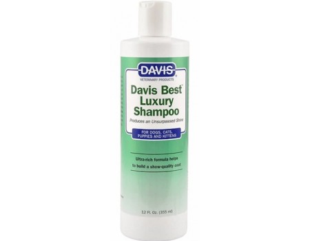 Davis Best Luxury Shampoo ДЕВІС БЕСТ ЛАКШЕРІ шампунь для блиску вовни у собак та котів, концентрат, 355 мл
