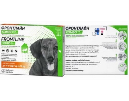 Frontline Combo (Фронтлайн Комбо)  капли для собак от 2 до 10 кг, 1 пипет- 0,67 мл