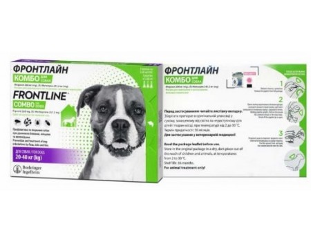 Frontline Combo (Фронтлайн Комбо) L краплі для собак 20-40 кг, 1 піпет-2,68 мл