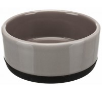 Керамічна миска з гумовою кромкою, TRIXIE, 0.75л/16см,сіра..