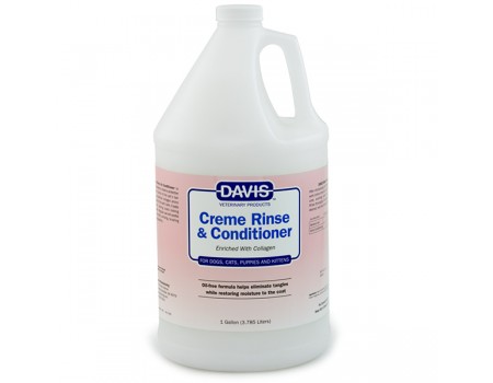 Davis Creme Rinse & Conditioner ДЭВИС КРЕМ РИНЗ ополаскиватель и кондиционер с коллагеном для собак, котов, концентрат, 3,8 л