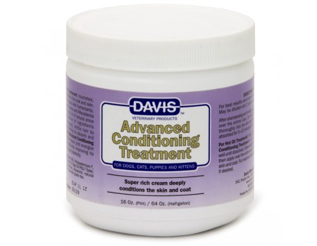 Davis Advanced Conditioning Treatment ДЭВИС ГЛУБОКИЙ УХОД кондиционер для собак, котов, с маслом макадамии, жожоба, оливковым, 0,454 мл