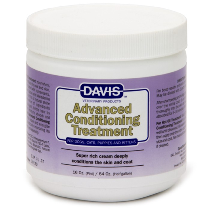 Davis Advanced Conditioning Treatment ДЕВІС ГЛИБОКИЙ ДОГЛЯД кондиціонер для собак, котів, з олією макадамії, жожоба, оливковою, 0,454 мл