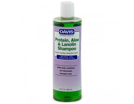 Davis Protein & Aloe & Lanolin Shampoo ДЕВІС ПРОТЕЇН АЛОЕ ЛАНОЛІН шампунь для собак, котів, концентрат, 355 мл